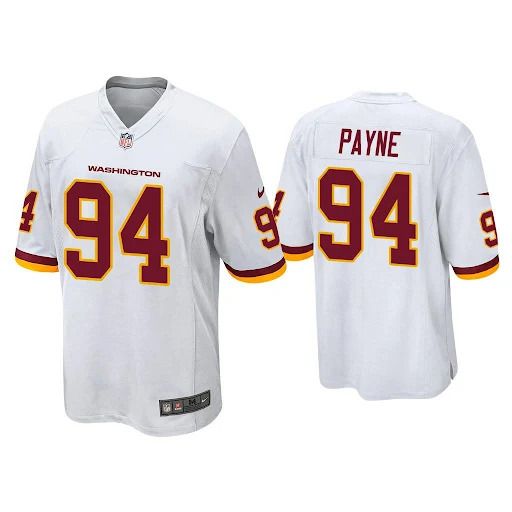 Men Washington Redskins #94 Daron Payne Nike White Retired Player Game NFL Jersey